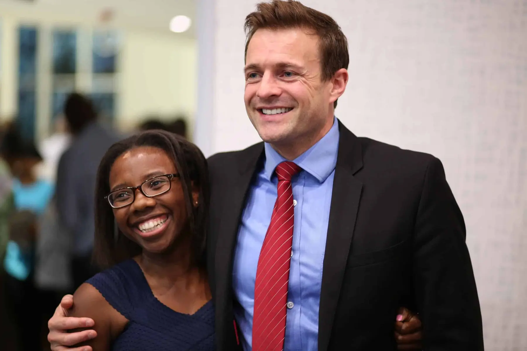 Jacques Fouché with a smiling investor at an IGrow seminar